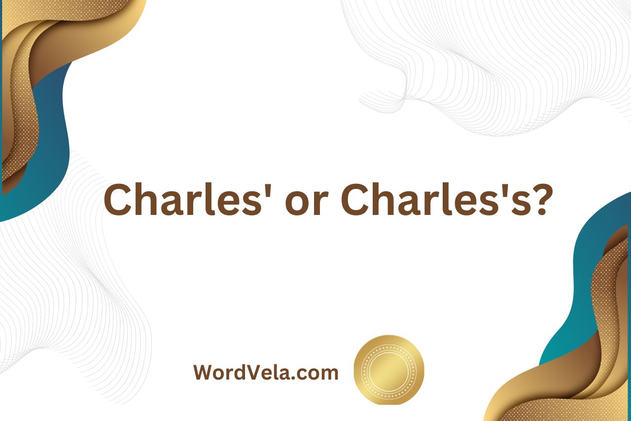 Charles' or Charles's