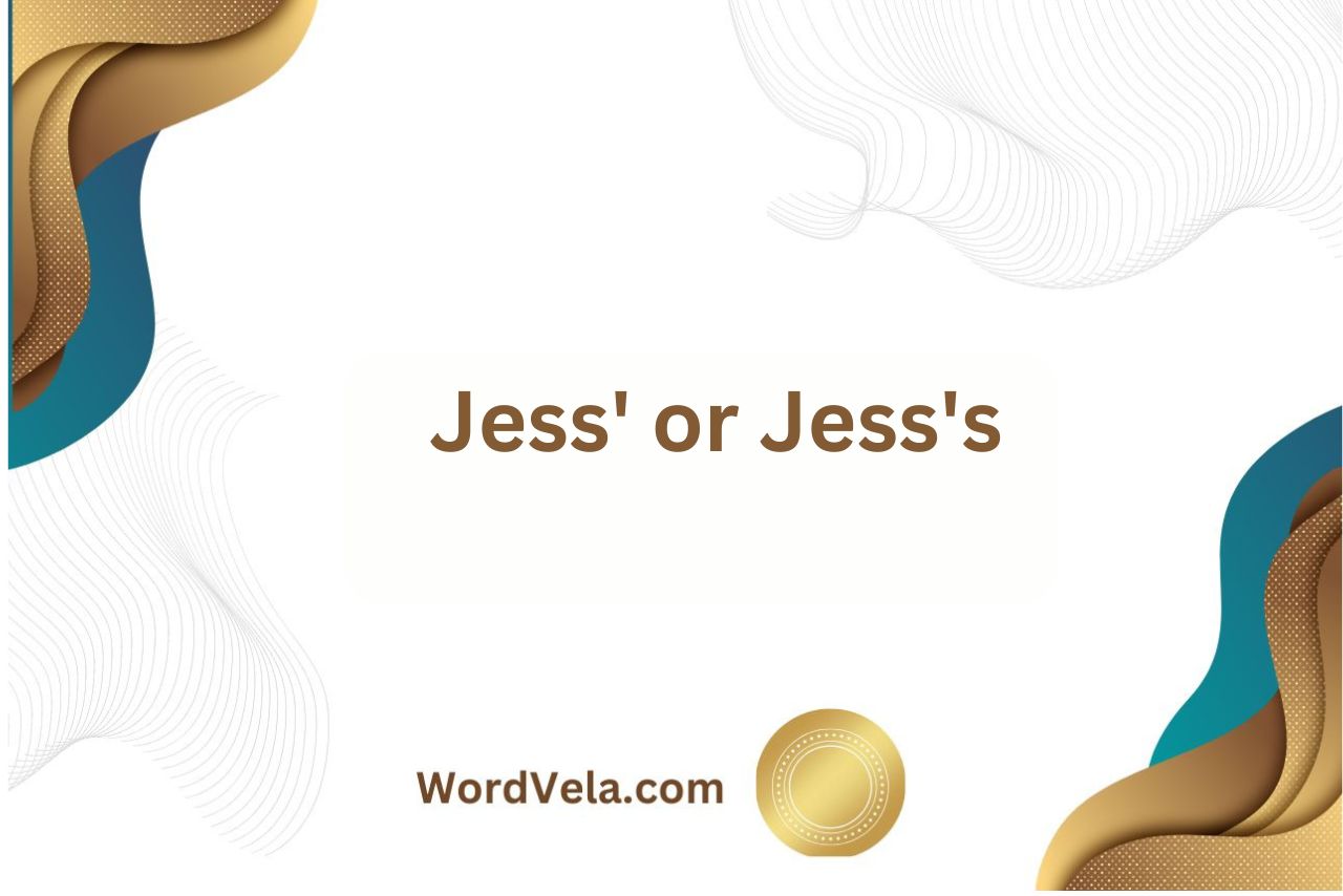 Jess' or Jess's