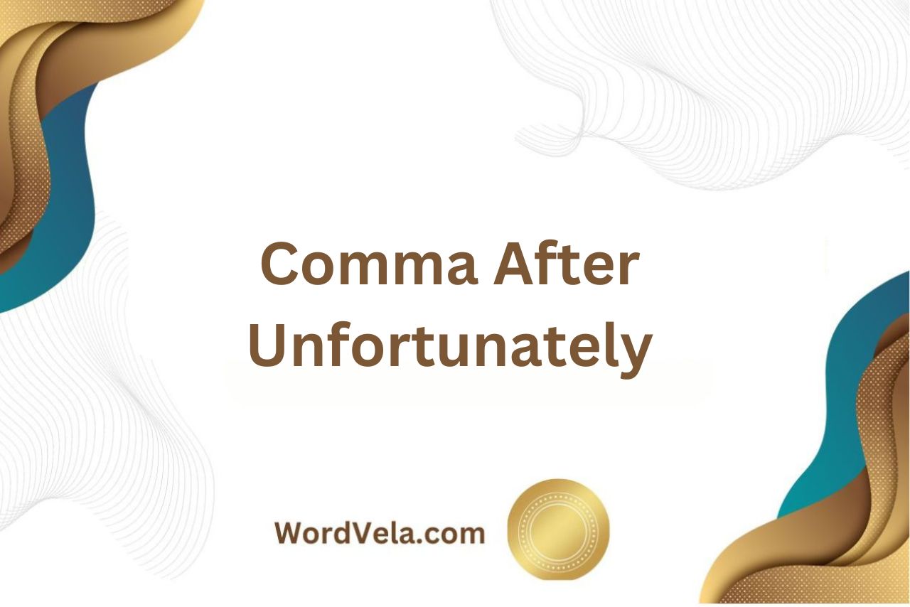Comma After Unfortunately