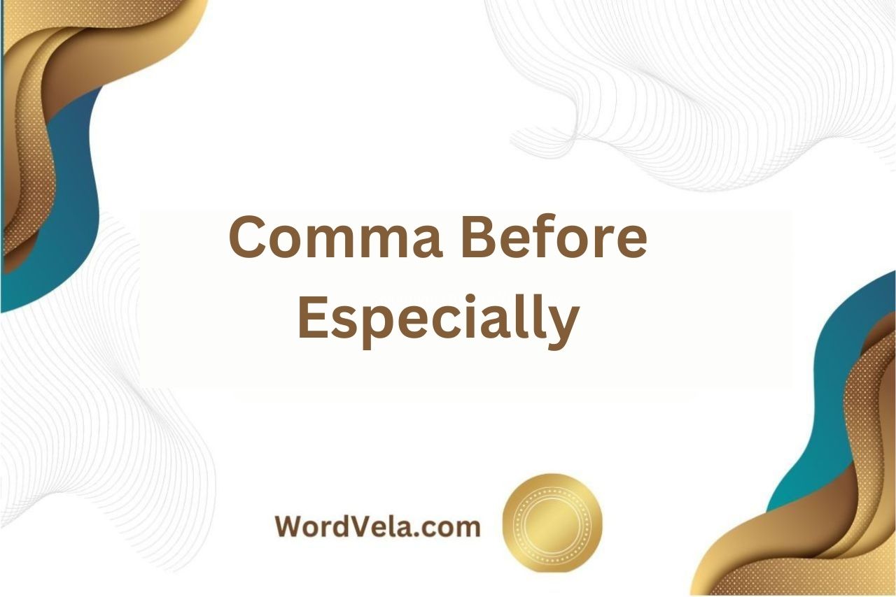 Do You Put a Comma Before Especially! Here Defined: